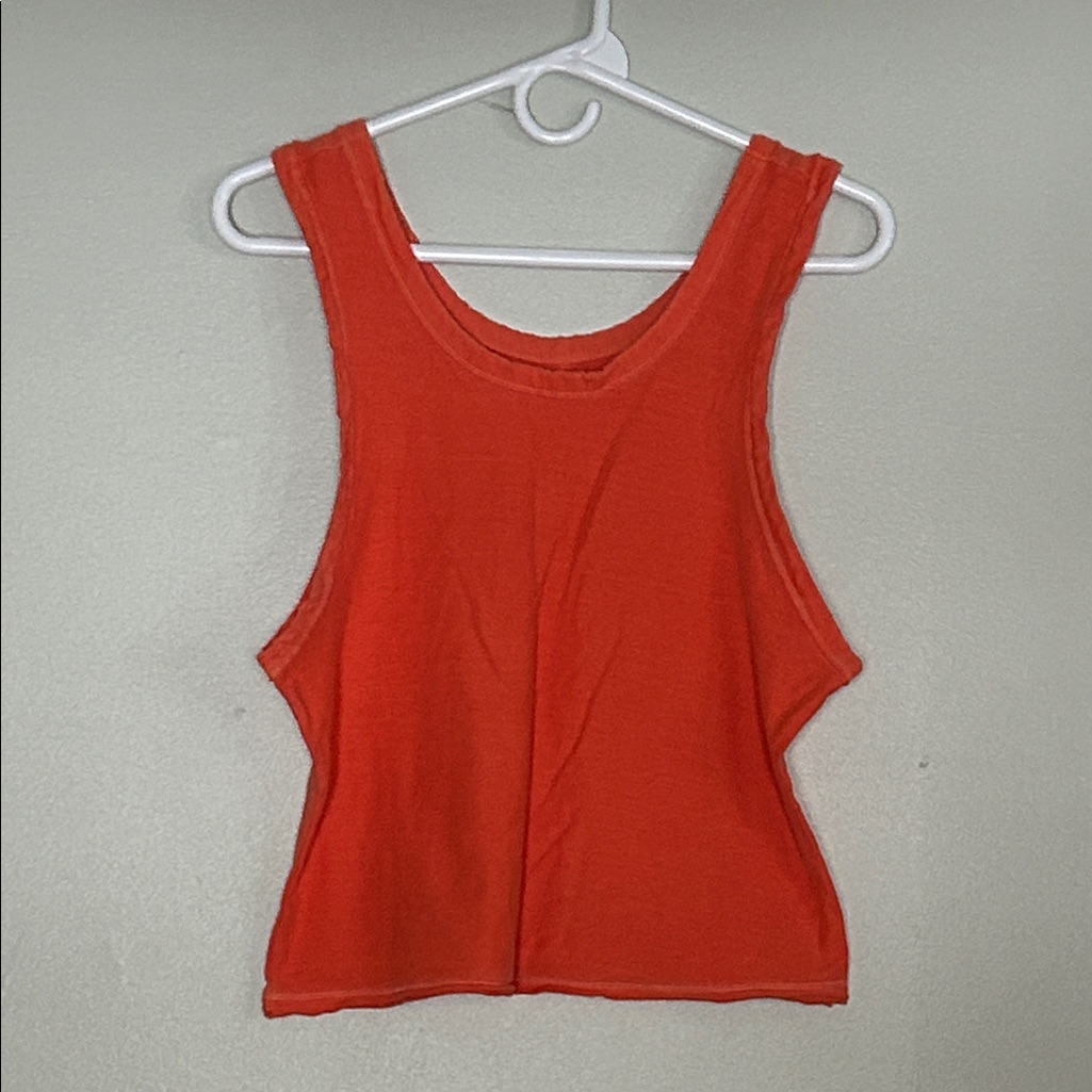 Free People Orange Tank Top Size L